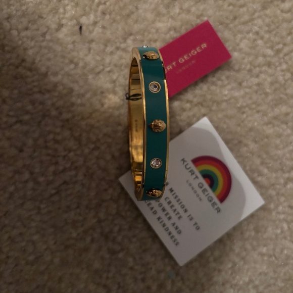 Kurt Geiger Jewelry - Kurt Geiger London Teal Enamel Gold Kurt Geiger London Teal Enamel Gold-Tone Cry